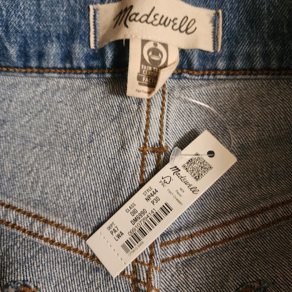 Madewell High Rise Wide Leg Denim Blue Jeans NWT - Picture 11 of 11